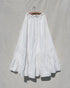 Tuck Tiered Skirt / White・Black