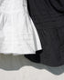 Tuck Tiered Skirt / White・Black