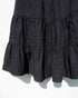 Tuck Tiered Skirt / White・Black