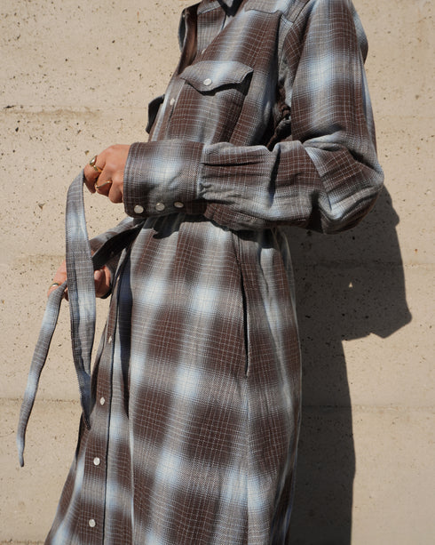 INDIGO Ombre Western Shirt Dress