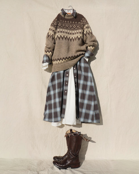 INDIGO Ombre Western Shirt Dress