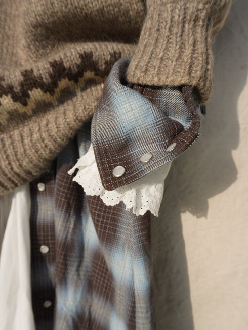 INDIGO Ombre Western Shirt Dress