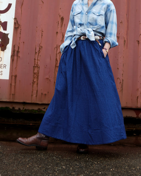 INDIGO Gathered Skirt