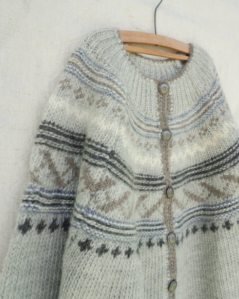 Nordic Knit Cardigan / Gray