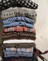 Jacquard Shetland Wool Knit Cardigan / Brown