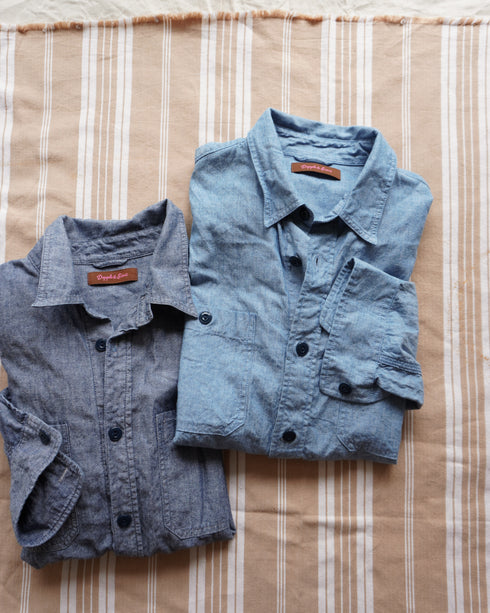 INDIGO Chambray Work Shirt / Blue・Navy