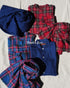 INDIGO Tartan Over Shirt / Red・Blue