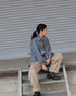 INDIGO Chambray Work Shirt / Blue・Navy