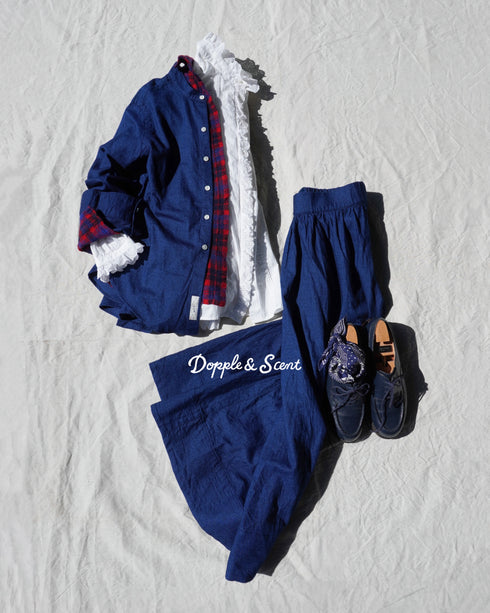 INDIGO Gathered Skirt