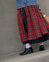 INDIGO Tartan Apron Dress / Red・Blue