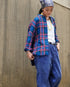 INDIGO Tartan Over Shirt / Red・Blue