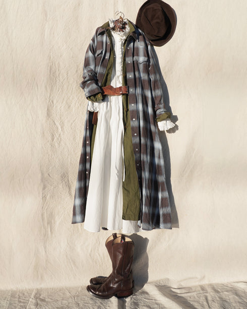 INDIGO Ombre Western Shirt Dress