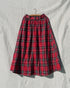 INDIGO Tartan Gathered Skirt / Red・Blue