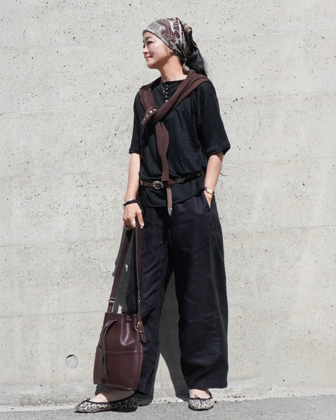 Linen Ease Pants / Natural・Brown・Black