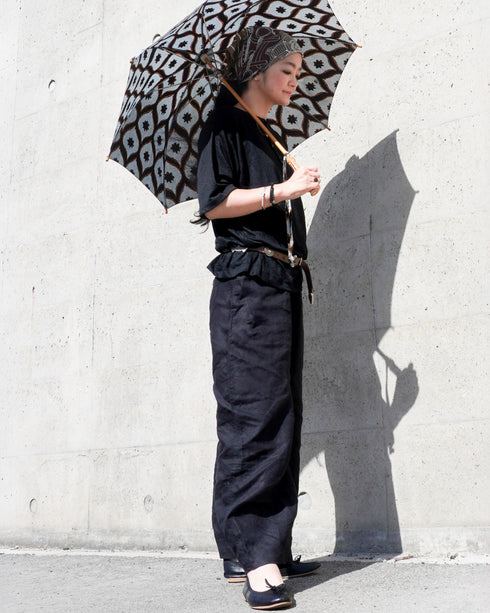 Linen Ease Pants / Natural・Brown・Black