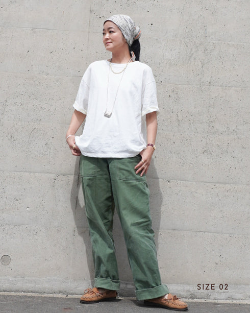 Raffy Cotton Ease Tee / White・Gray・Khaki