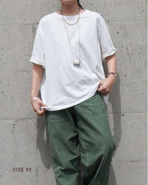 Raffy Cotton Ease Tee / White・Gray・Khaki