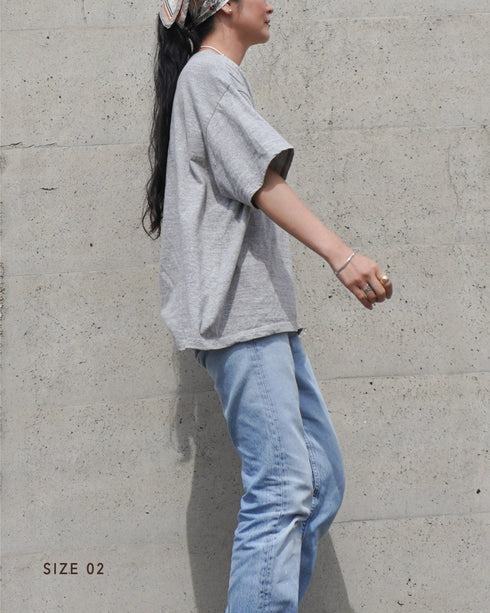 Raffy Cotton Ease Tee / White・Gray・Khaki