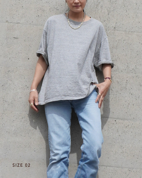 Raffy Cotton Ease Tee / White・Gray・Khaki
